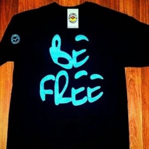 Men's Be Free T-shirt with Basquiat Quote On Back